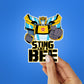 Sting Like A Bee Sticker waterproof vinyl decal for laptop, bike, car & bottle