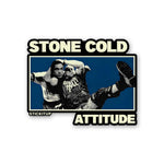 STONE COLD ATTITUDE Sticker waterproof vinyl decal for laptop, bike, car & bottle