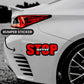 Stop Never Bumper Sticker waterproof vinyl decal for laptop, bike, car & bottle