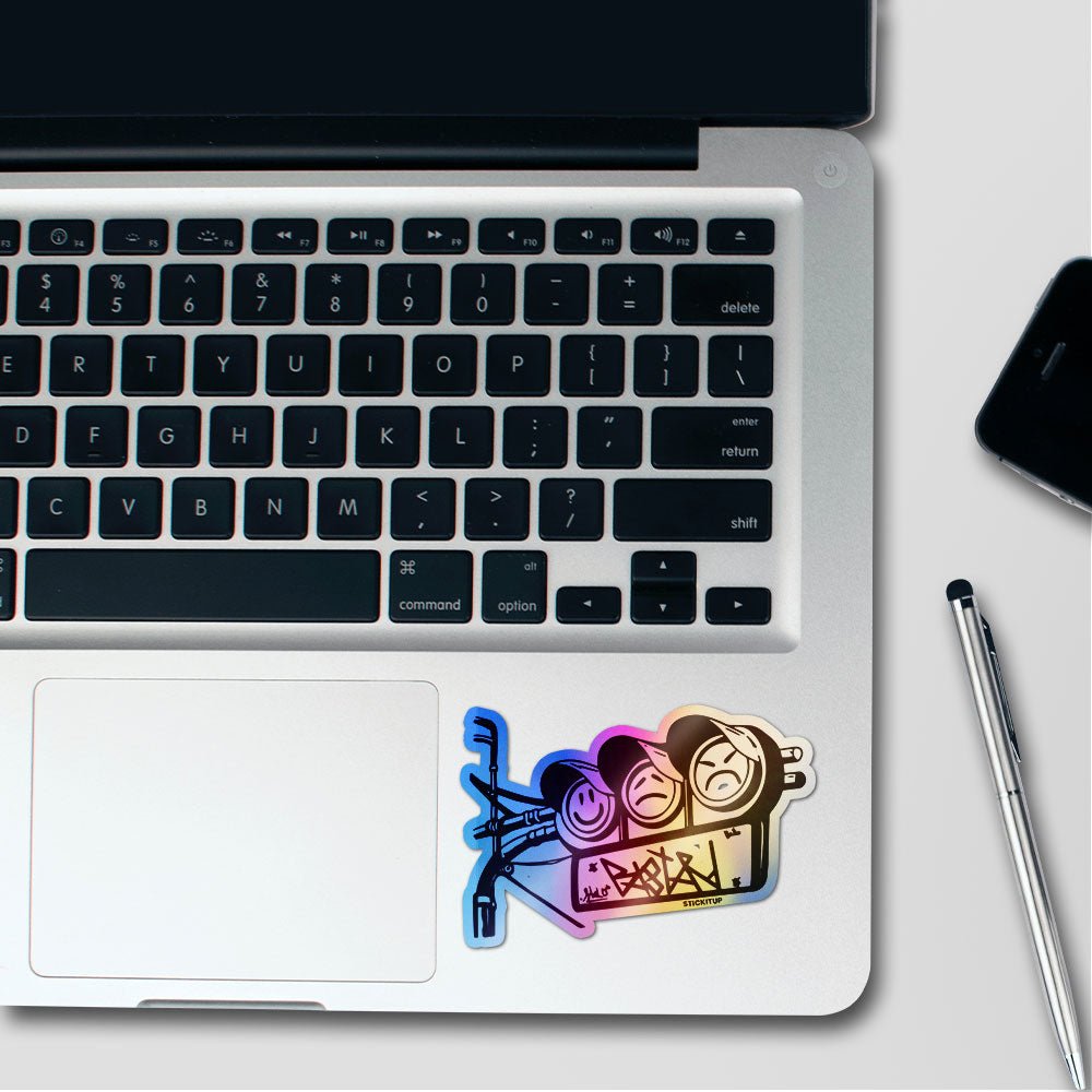 Stoplight Moods Holographic Stickers waterproof vinyl decal for laptop, bike, car & bottle