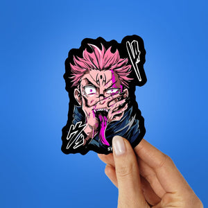Sukuna 3.0 Sticker waterproof vinyl decal for laptop, bike, car & bottle