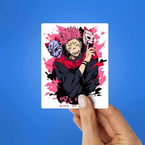 Sukuna Artwork Sticker waterproof vinyl decal for laptop, bike, car & bottle