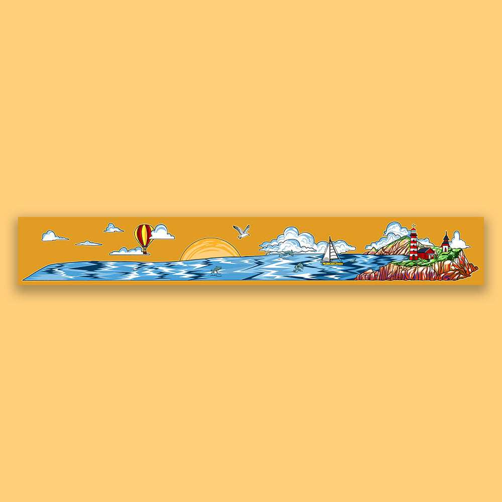 Summer beach Infinity Sticker waterproof vinyl decal for laptop, bike, car & bottle