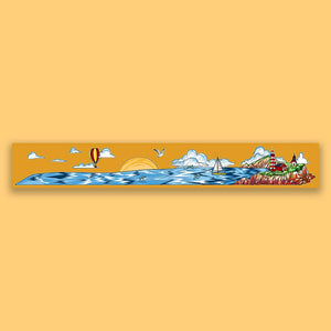Summer beach Infinity Sticker waterproof vinyl decal for laptop, bike, car & bottle