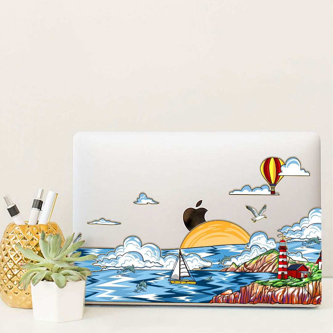 Summer beach Infinity Sticker waterproof vinyl decal for laptop, bike, car & bottle