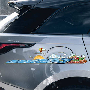 Summer beach Infinity Sticker waterproof vinyl decal for laptop, bike, car & bottle