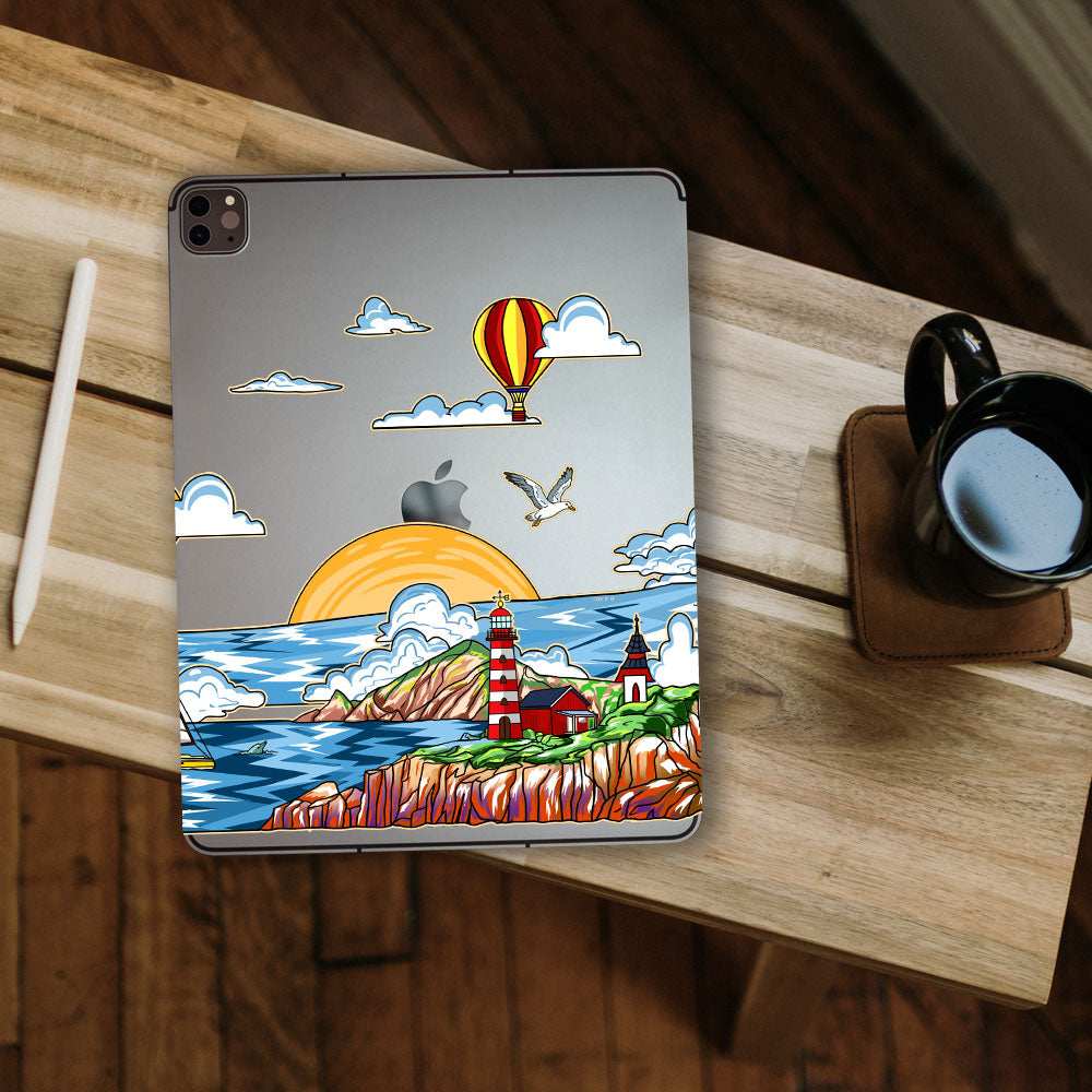 Summer beach Infinity Sticker waterproof vinyl decal for laptop, bike, car & bottle