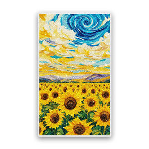 Sunflower Swirl Sky Glitter Sticker - Glitter Stickers | STICK IT UP