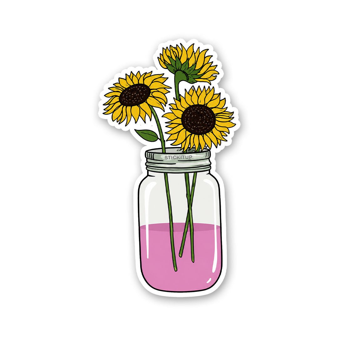 Sunflowers in Vase Sticker - Stickers | STICK IT UP