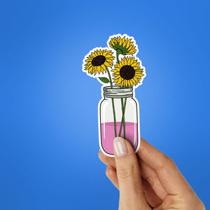 Sunflowers in Vase Sticker - Stickers | STICK IT UP