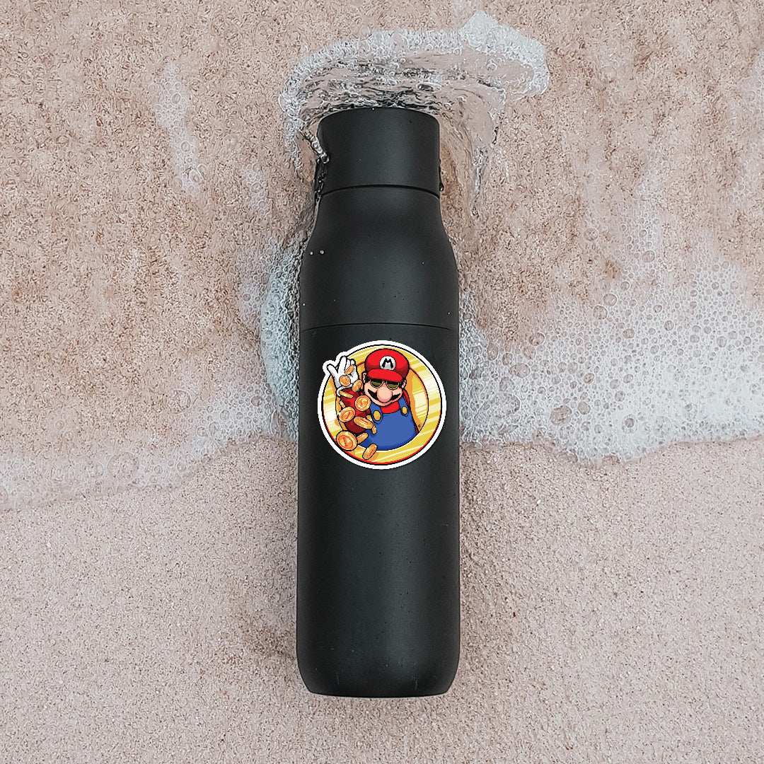 Super Mario Sticker waterproof vinyl decal for laptop, bike, car & bottle