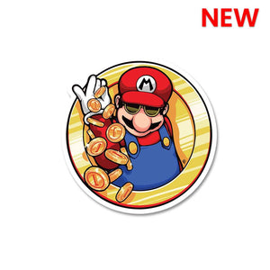Super Mario Sticker waterproof vinyl decal for laptop, bike, car & bottle