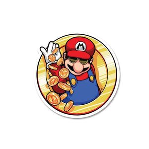 Super Mario Sticker waterproof vinyl decal for laptop, bike, car & bottle