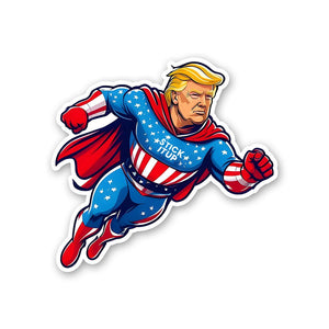 Super Trump Sticker waterproof vinyl decal for laptop, bike, car & bottle