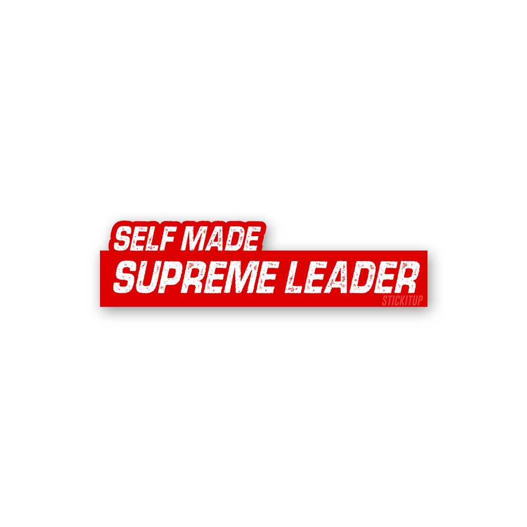 Supreme Leader Sticker waterproof vinyl decal for laptop, bike, car & bottle