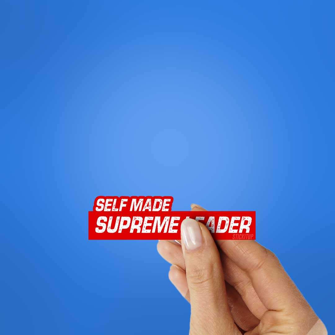 Supreme Leader Sticker waterproof vinyl decal for laptop, bike, car & bottle