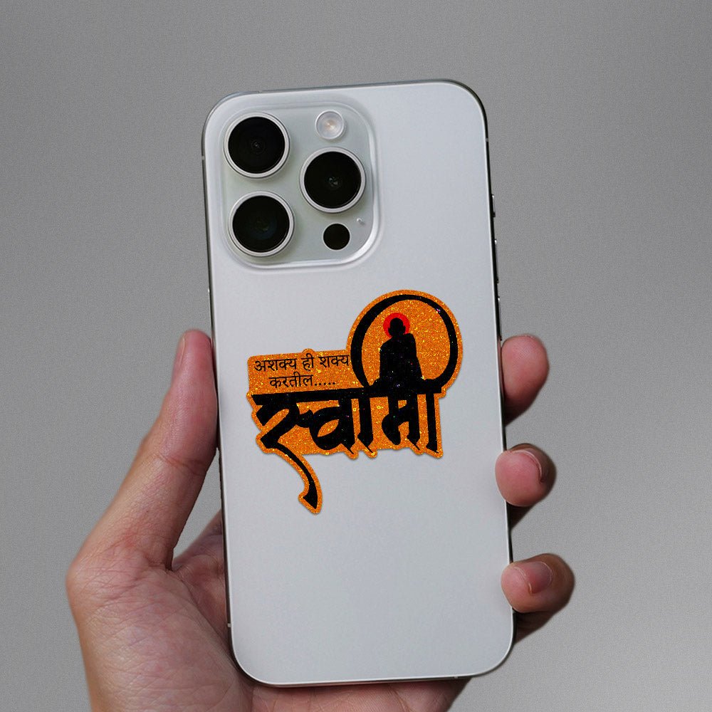 Svaamee 0.2 Glitter Sticker waterproof vinyl decal for laptop, bike, car & bottle