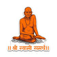 Swami Samarth Bumper Sticker waterproof vinyl decal for laptop, bike, car & bottle