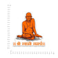 Swami Samarth Bumper Sticker waterproof vinyl decal for laptop, bike, car & bottle