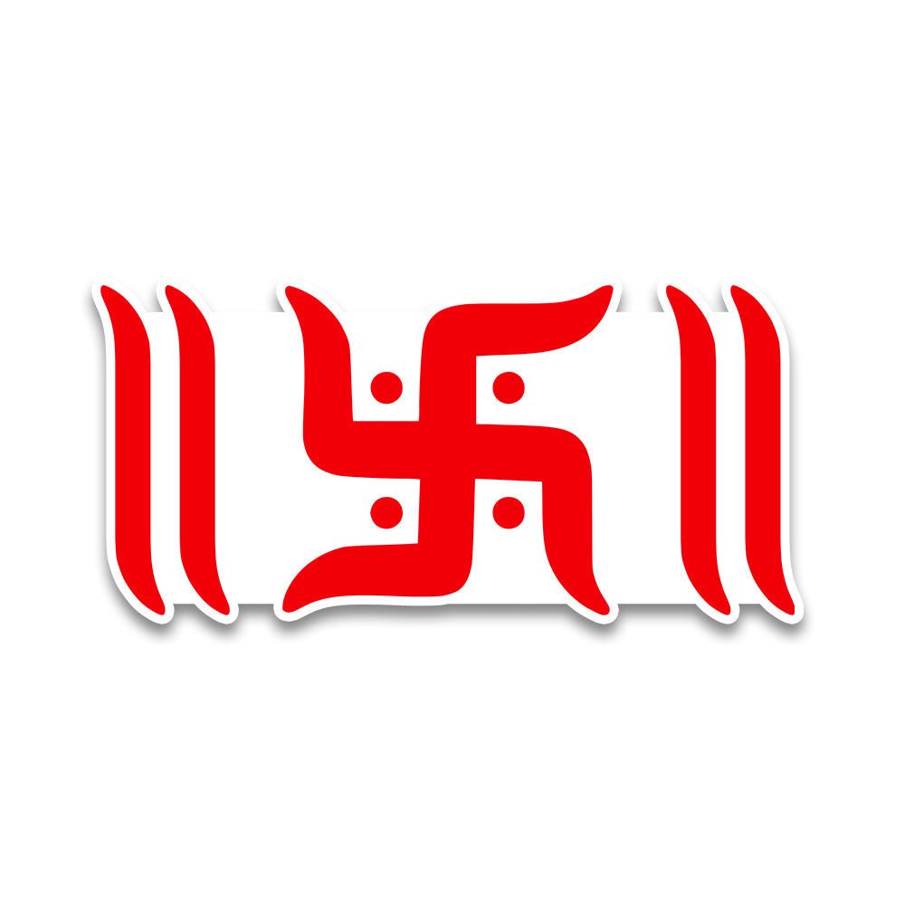 Swastik Bumper Sticker waterproof vinyl decal for laptop, bike, car & bottle