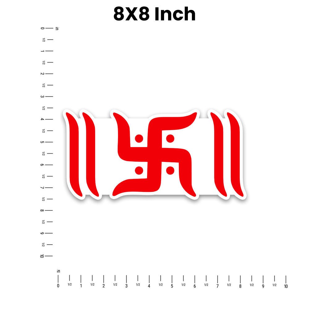 Swastik Bumper Sticker waterproof vinyl decal for laptop, bike, car & bottle