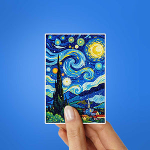 Swirling Night Sky Art Glitter Sticker - Glitter Stickers | STICK IT UP