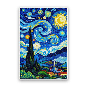 Swirling Night Sky Art Glitter Sticker - Glitter Stickers | STICK IT UP