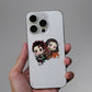 Tanijro x Nezuko Glitter Sticker waterproof vinyl decal for laptop, bike, car & bottle