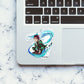 Tanjiro water breathing forms Sticker waterproof vinyl decal for laptop, bike, car & bottle