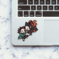 Tanjro & Nezuko Kamado Sticker waterproof vinyl decal for laptop, bike, car & bottle
