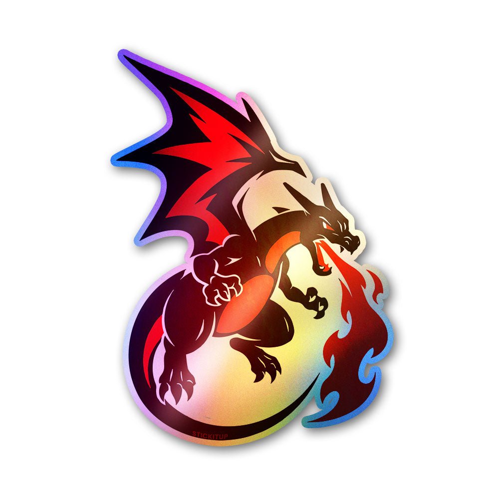 Tattoo Dragon Holographic Stickers waterproof vinyl decal for laptop, bike, car & bottle