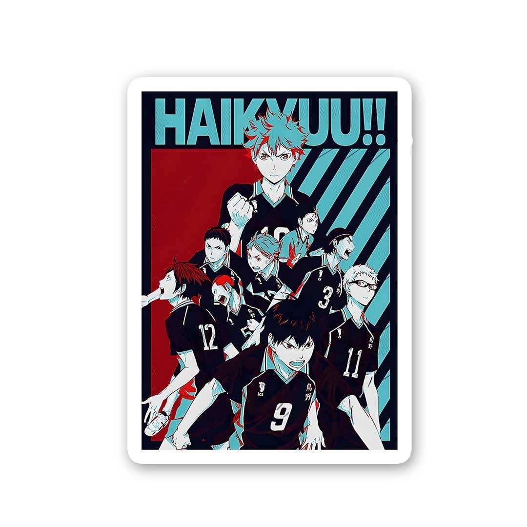 Team Haikyuu Sticker waterproof vinyl decal for laptop, bike, car & bottle