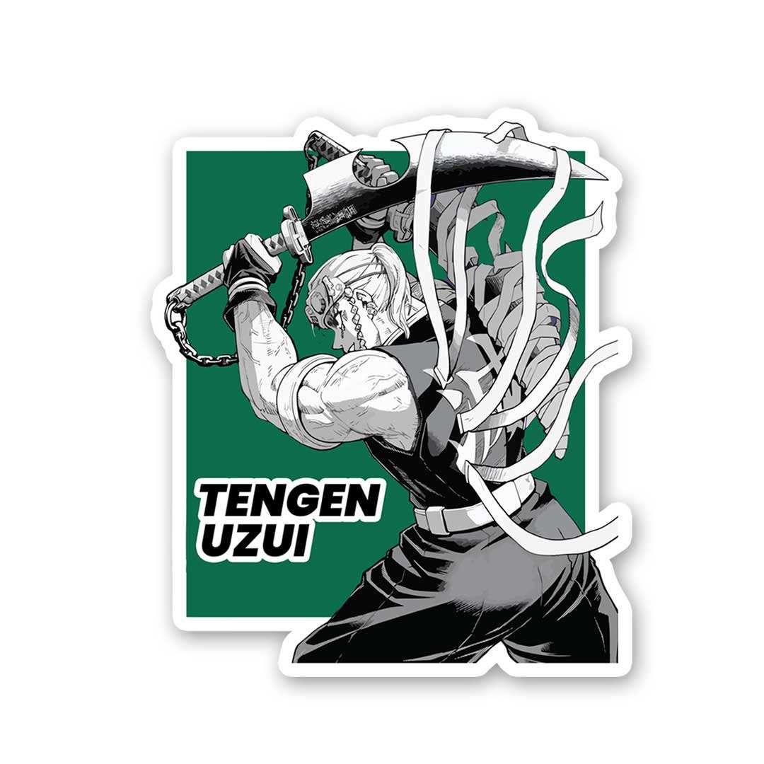 Tengen Uzui With Sword Sticker waterproof vinyl decal for laptop, bike, car & bottle