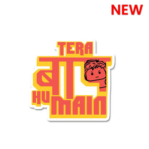 Tera Baap Hu Main Sticker waterproof vinyl decal for laptop, bike, car & bottle