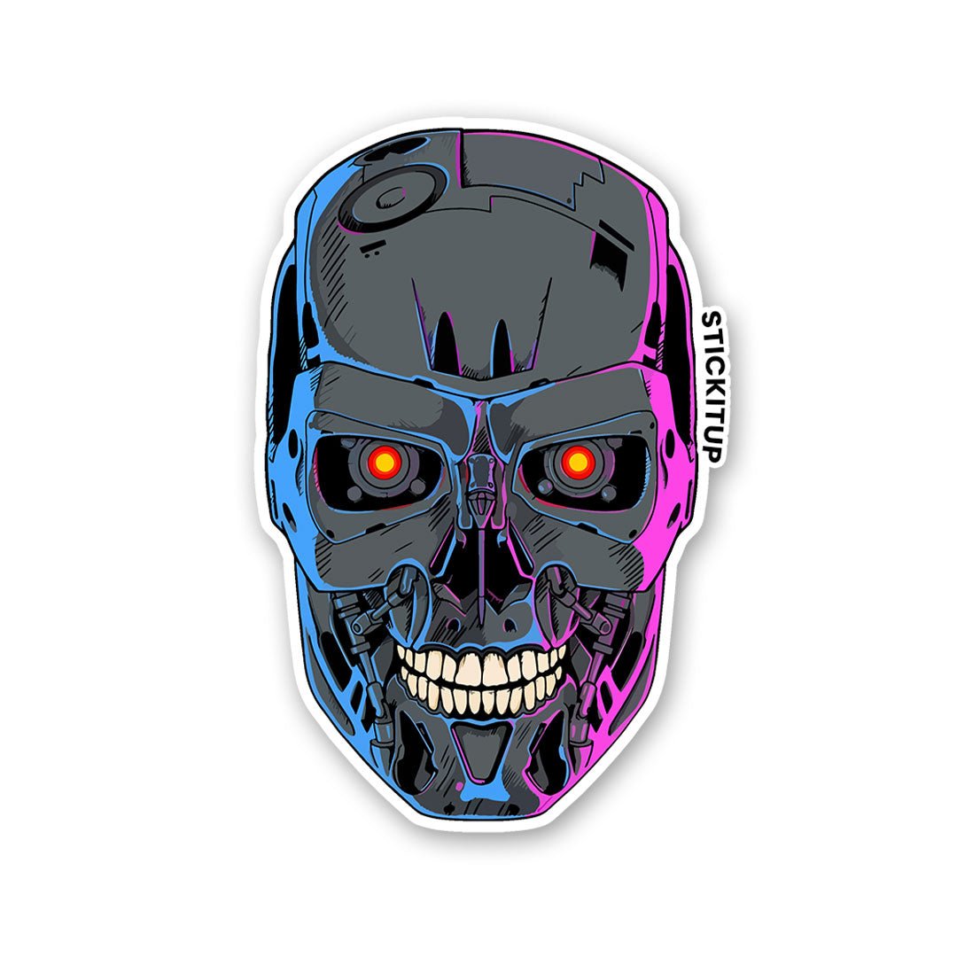Terminator Skull Sticker - STICK IT UP