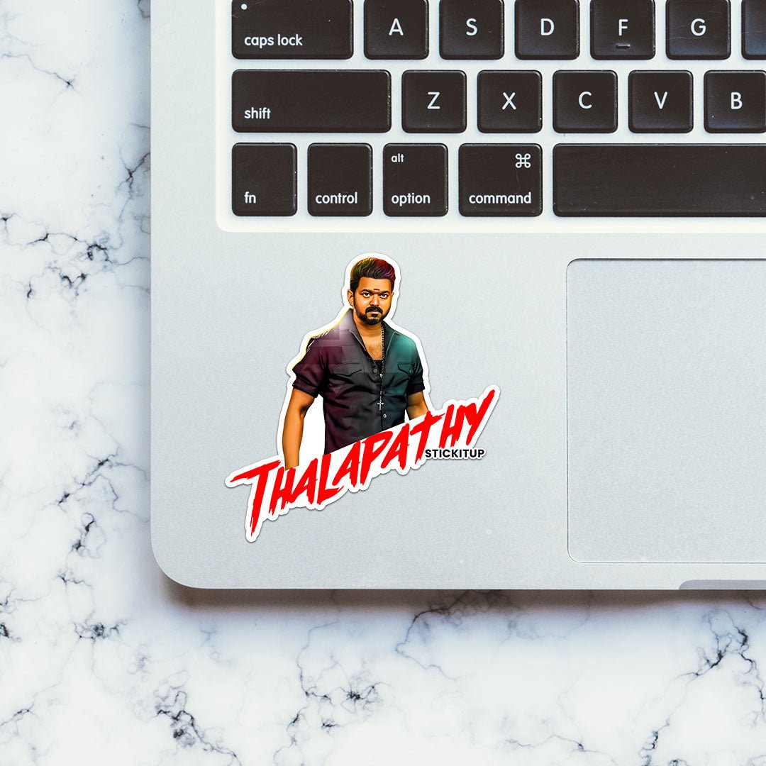 Thalapathy Sticker waterproof vinyl decal for laptop, bike, car & bottle
