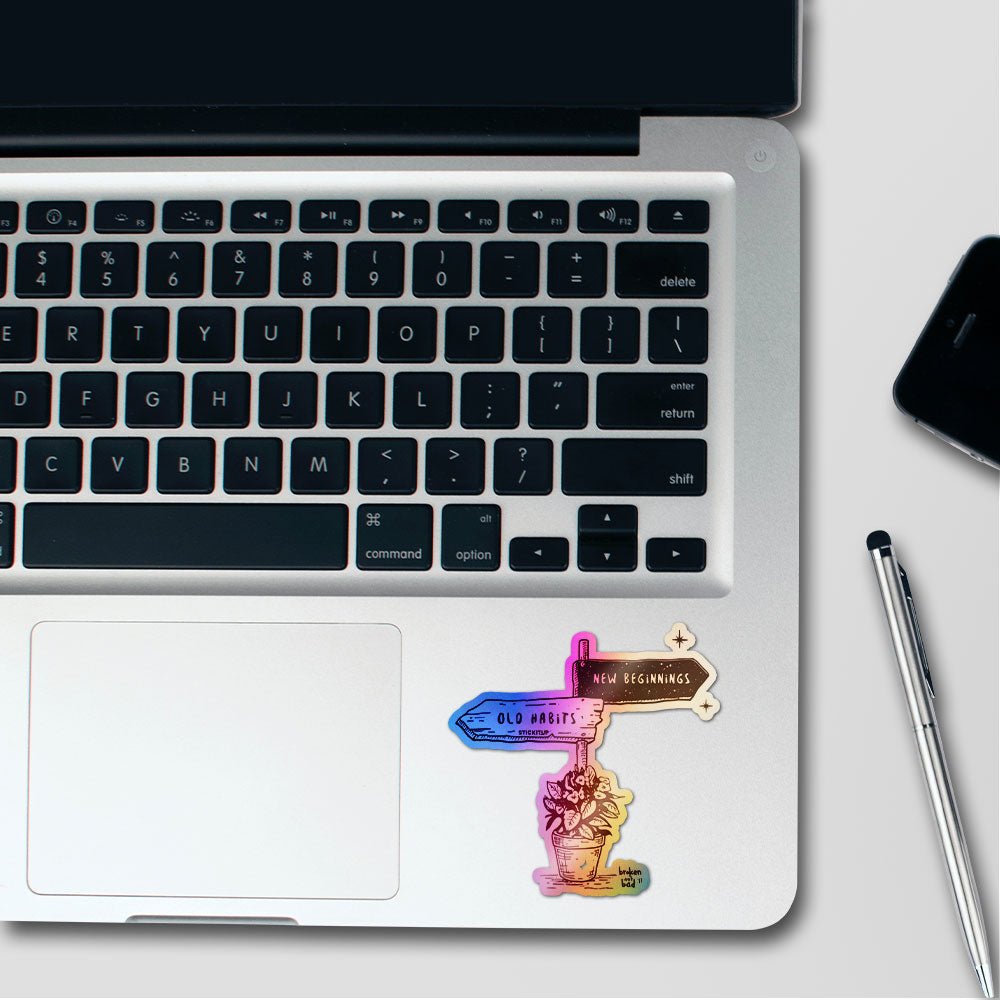 The Choice Holographic Stickers waterproof vinyl decal for laptop, bike, car & bottle
