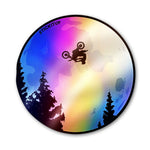 The Flying Moto Holographic Stickers waterproof vinyl decal for laptop, bike, car & bottle