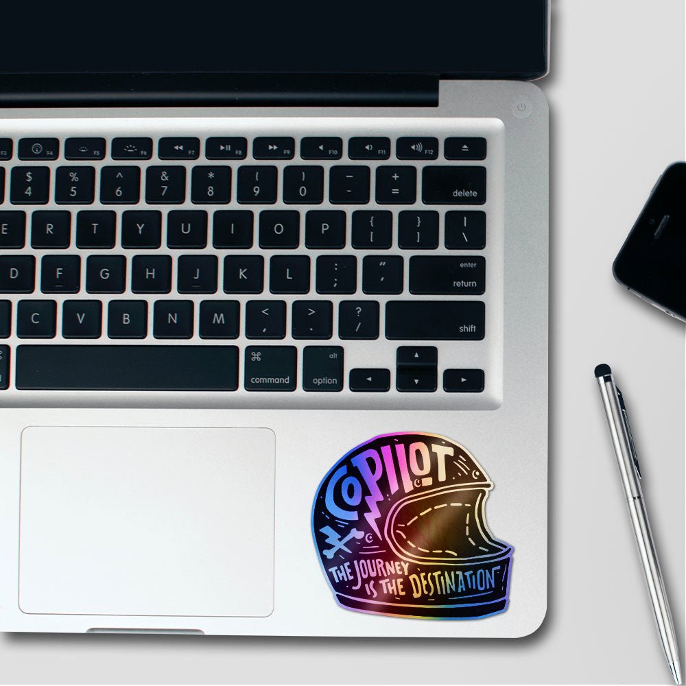 The Journey Not The Destination Holographic Stickers - Holographic stickers | STICK IT UP