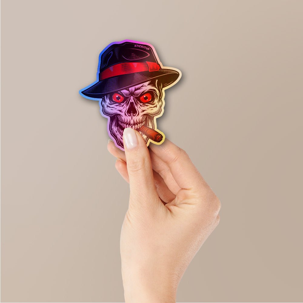 The Mob Boss Holographic Stickers waterproof vinyl decal for laptop, bike, car & bottle