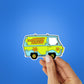 The Mystery Machine Sticker waterproof vinyl decal for laptop, bike, car & bottle