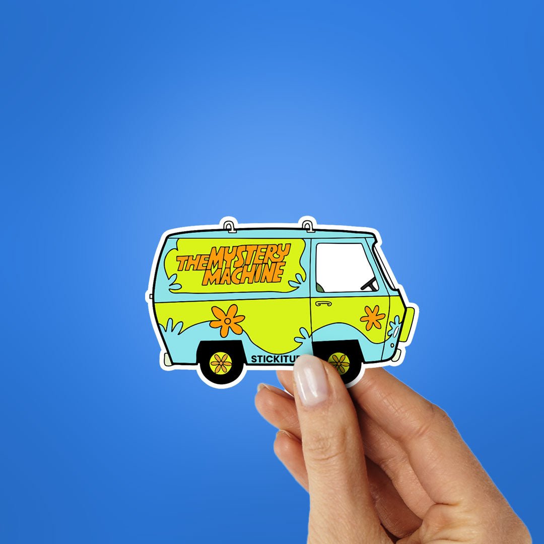 The Mystery Machine Sticker waterproof vinyl decal for laptop, bike, car & bottle