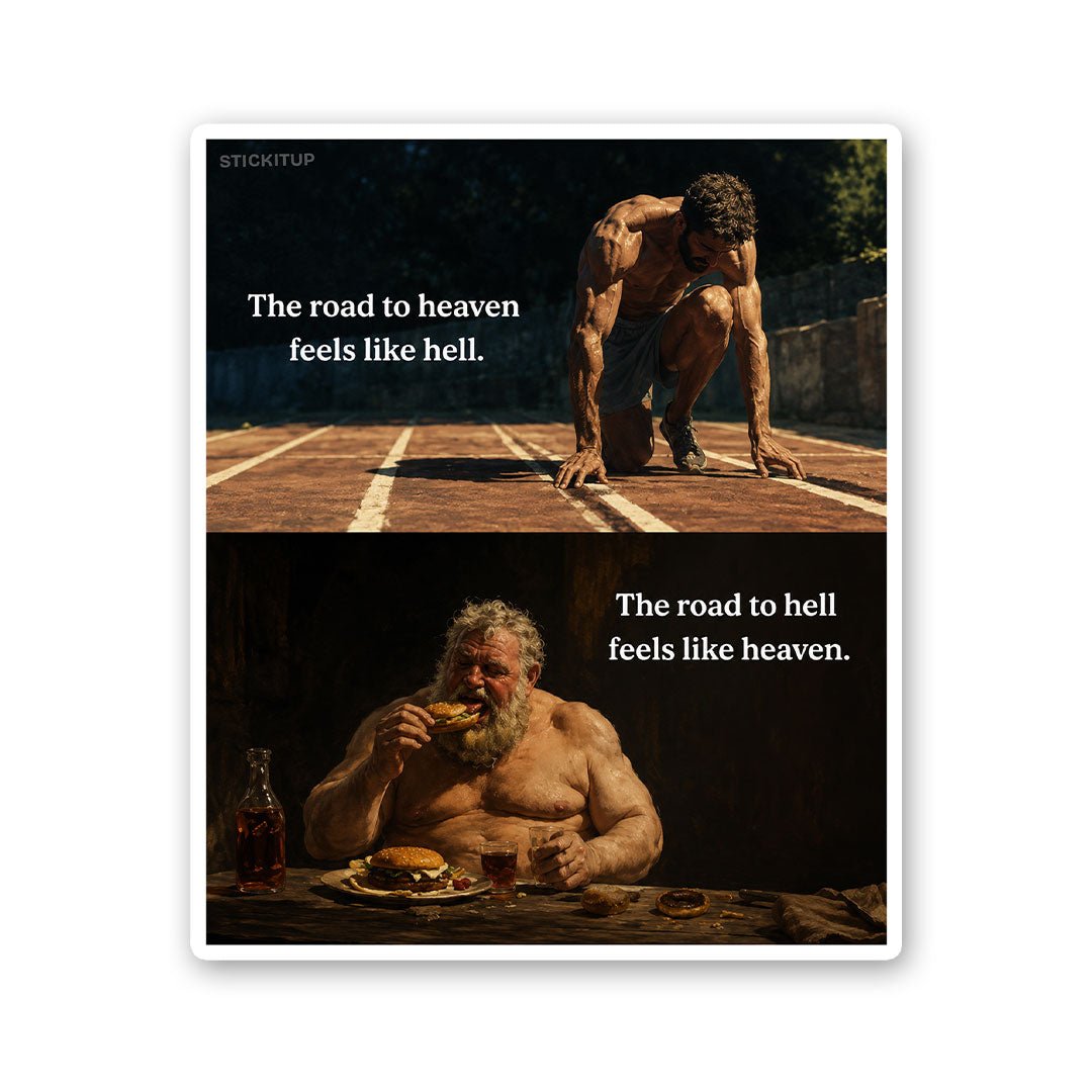 The Road to Hell Feels Like Heaven Sticker - Stickers | STICK IT UP
