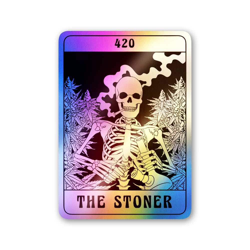 The Stonger 420 Holographic Stickers waterproof vinyl decal for laptop, bike, car & bottle