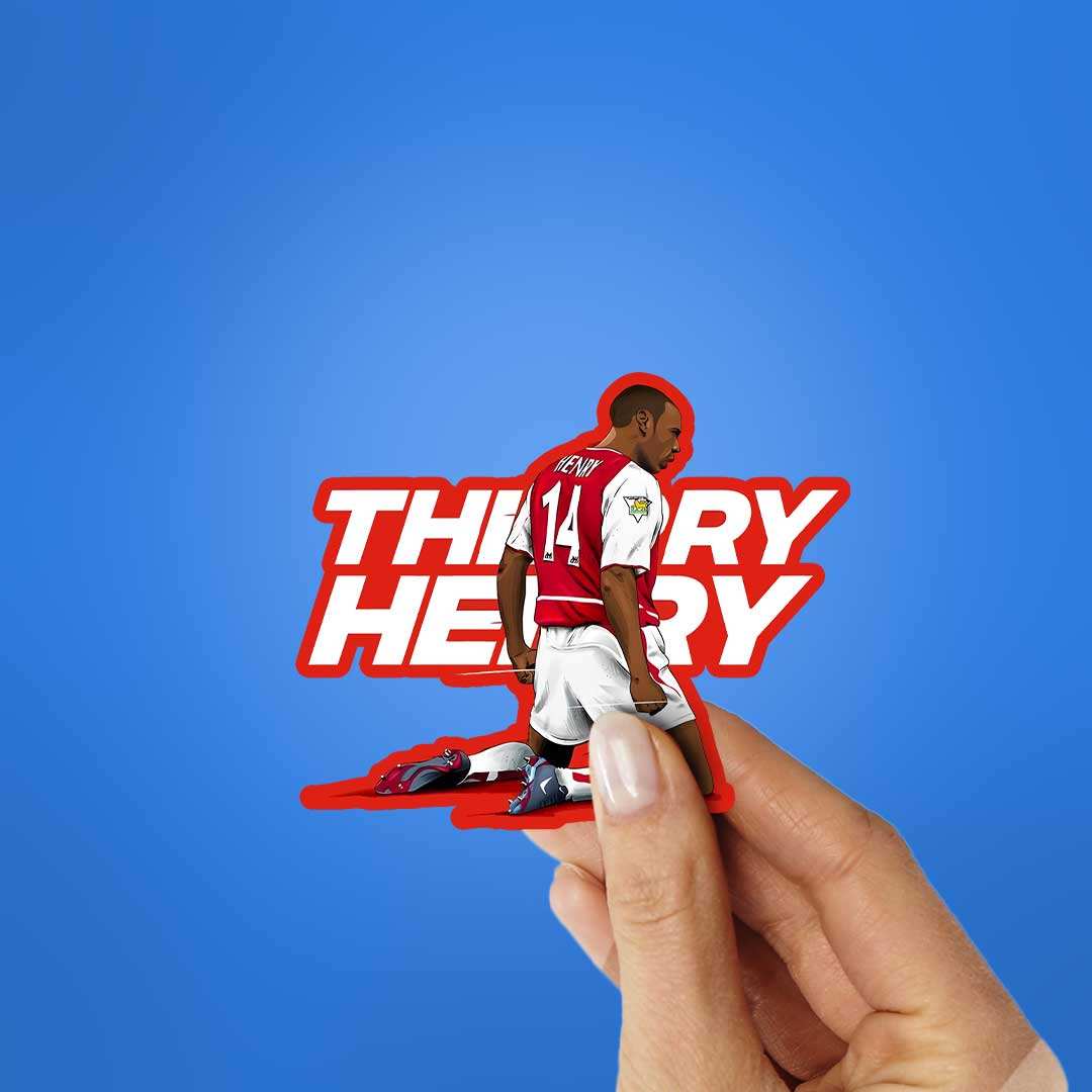 Thierry Henry Sticker waterproof vinyl decal for laptop, bike, car & bottle