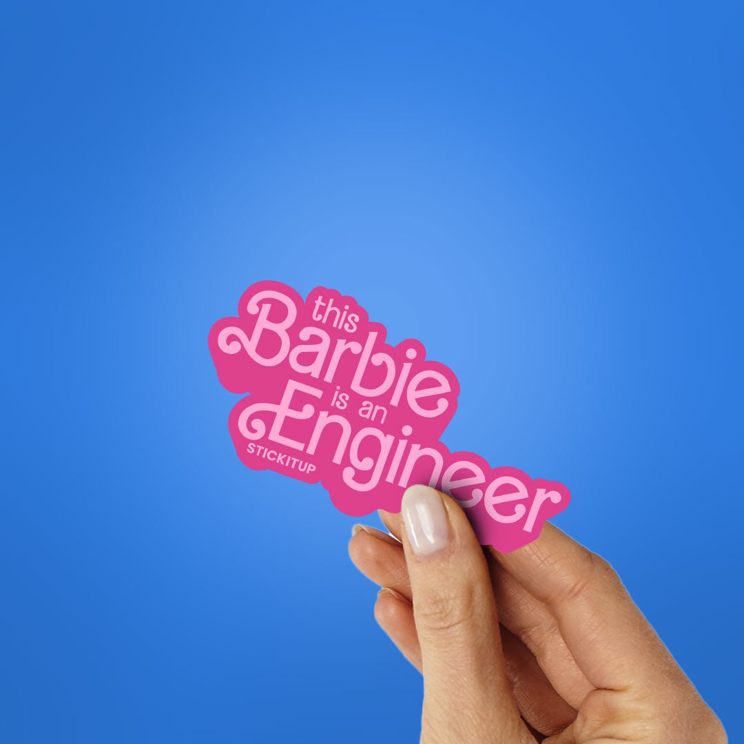 This Barbie Is AN Engineer Sticker waterproof vinyl decal for laptop, bike, car & bottle