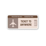 Ticket Sticker waterproof vinyl decal for laptop, bike, car & bottle