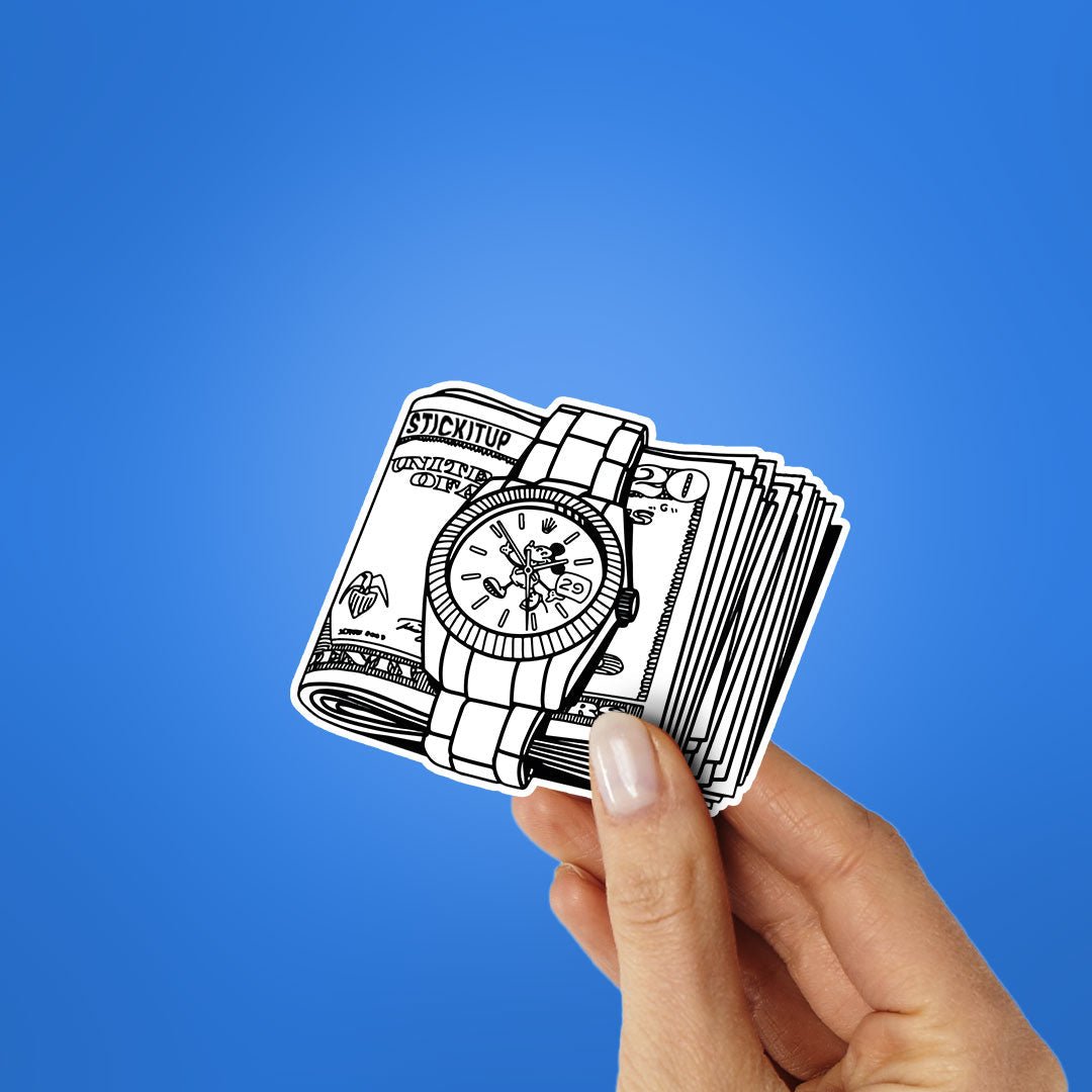 Ourtime Sticker Buy Time Is Money Sticker Online | Premium Waterproof Vinyl | STICK IT UP