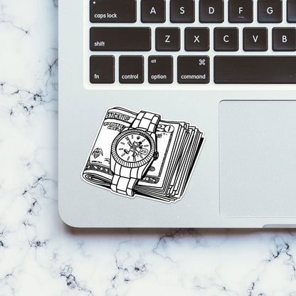 Time Is Money Sticker - STICK IT UP