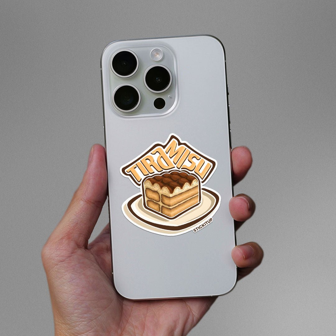 TIRAMISU Sticker waterproof vinyl decal for laptop, bike, car & bottle